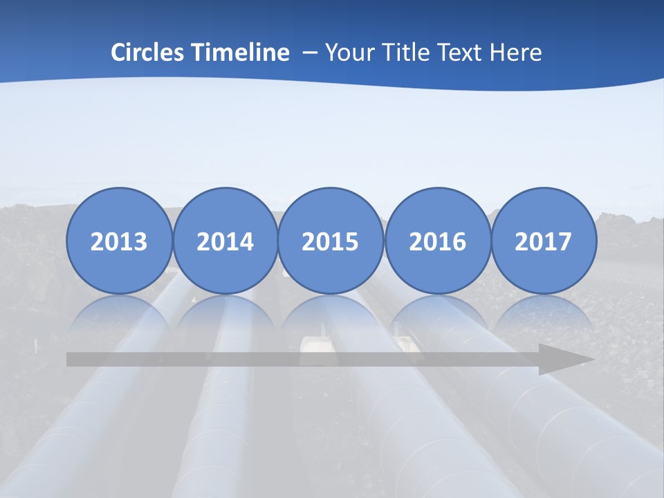 A Pipeline On The Side Of A Road With A Blue Sky In The Background PowerPoint Template