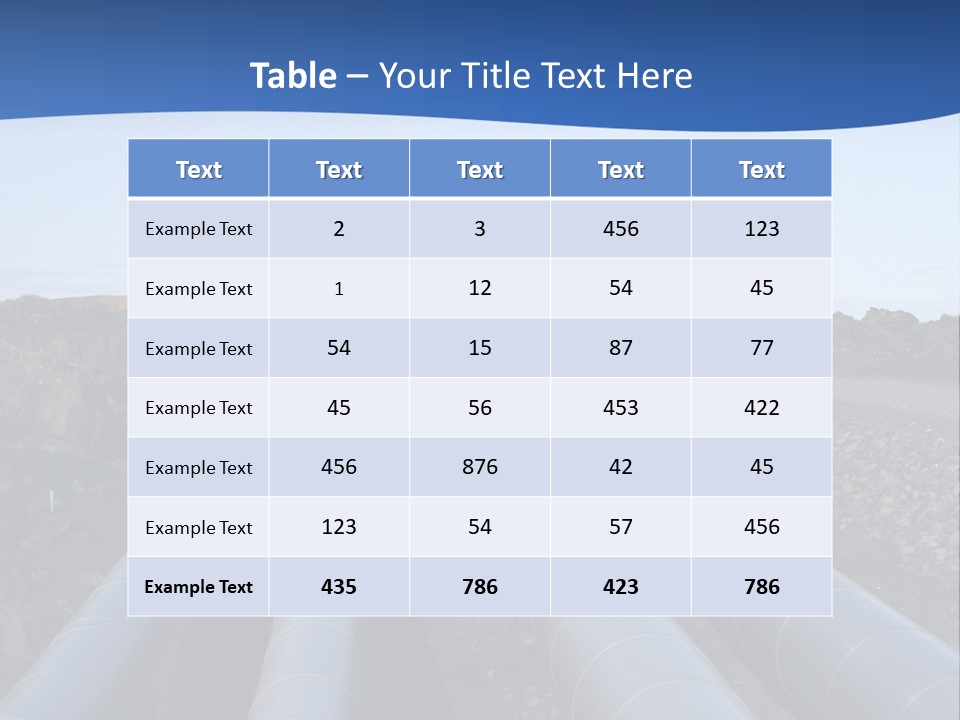 A Pipeline On The Side Of A Road With A Blue Sky In The Background PowerPoint Template