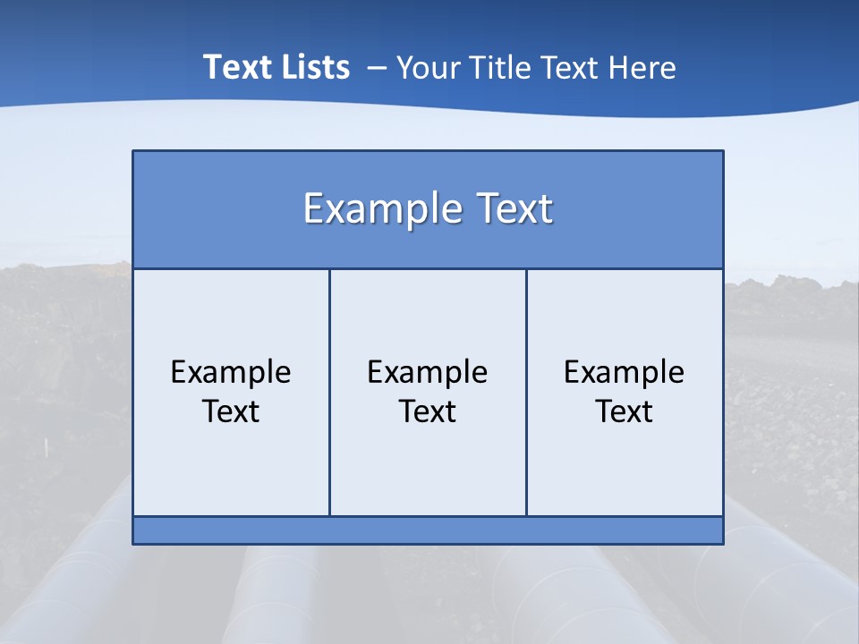 A Pipeline On The Side Of A Road With A Blue Sky In The Background PowerPoint Template
