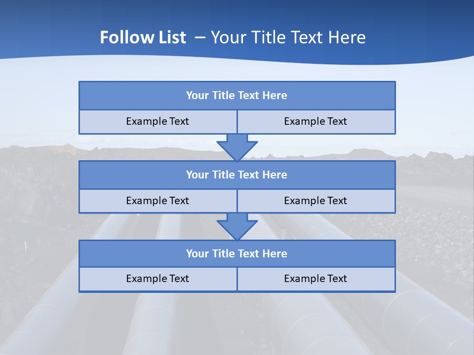 A Pipeline On The Side Of A Road With A Blue Sky In The Background PowerPoint Template