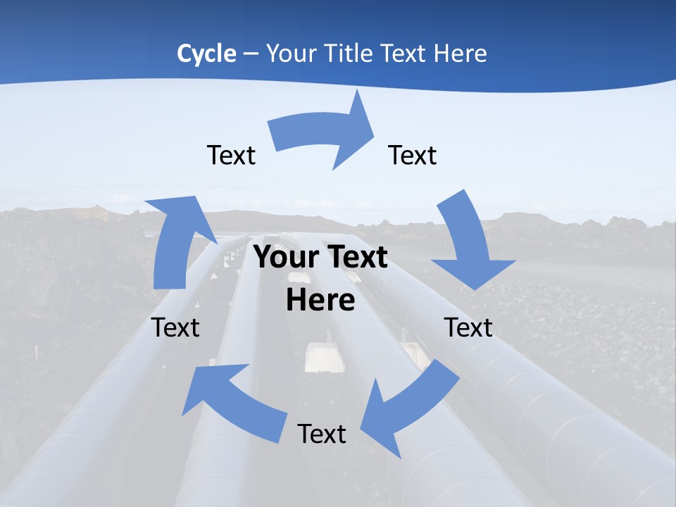 A Pipeline On The Side Of A Road With A Blue Sky In The Background PowerPoint Template