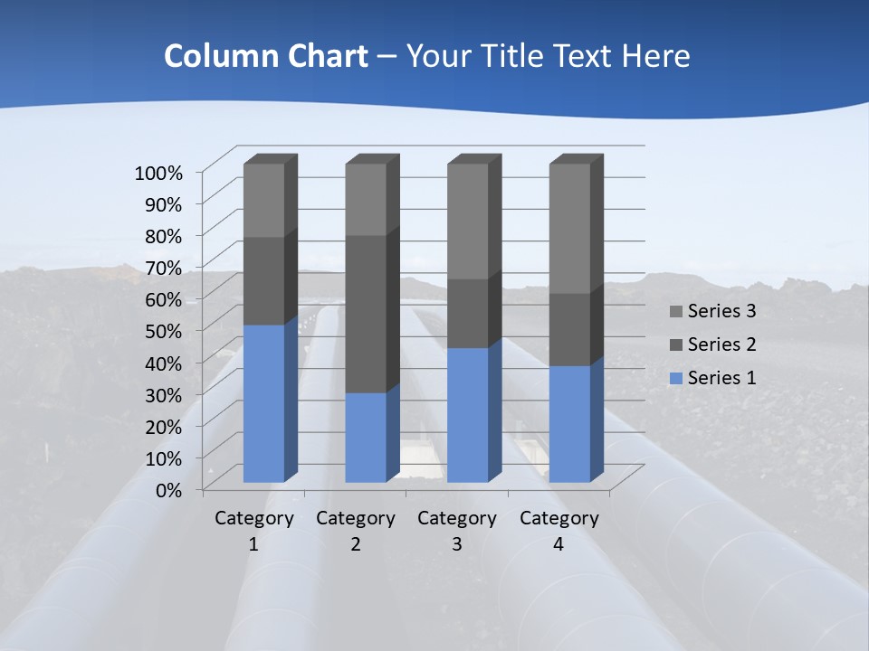 A Pipeline On The Side Of A Road With A Blue Sky In The Background PowerPoint Template