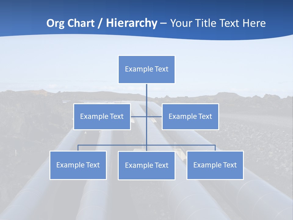 A Pipeline On The Side Of A Road With A Blue Sky In The Background PowerPoint Template