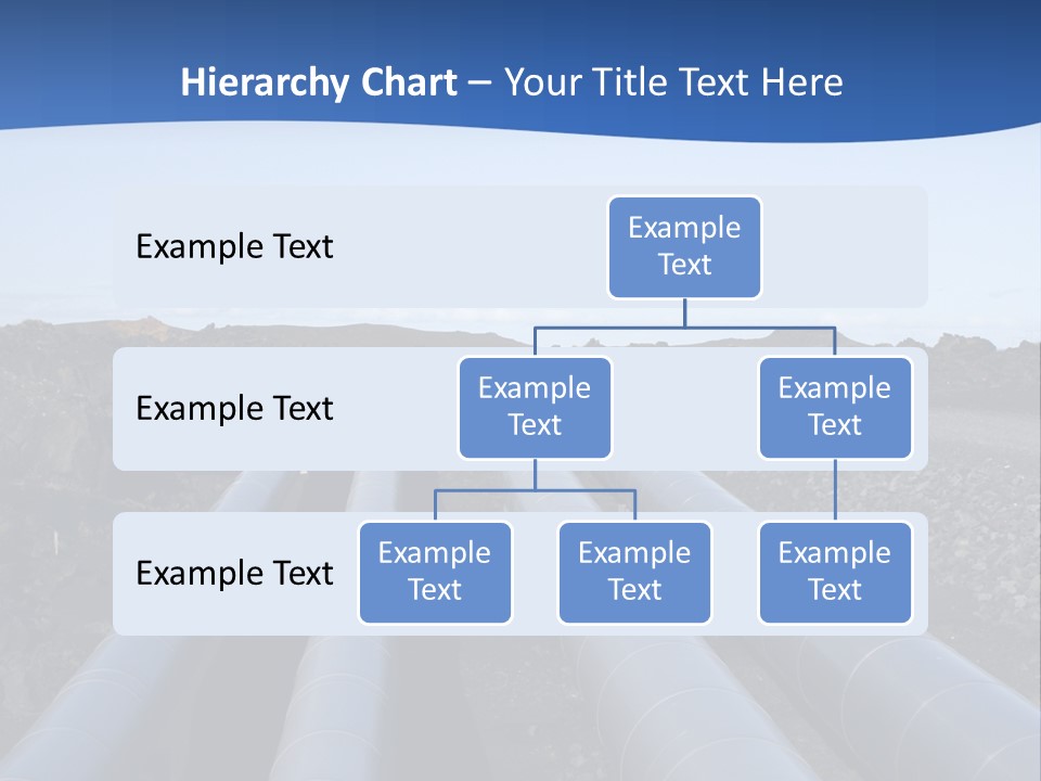 A Pipeline On The Side Of A Road With A Blue Sky In The Background PowerPoint Template