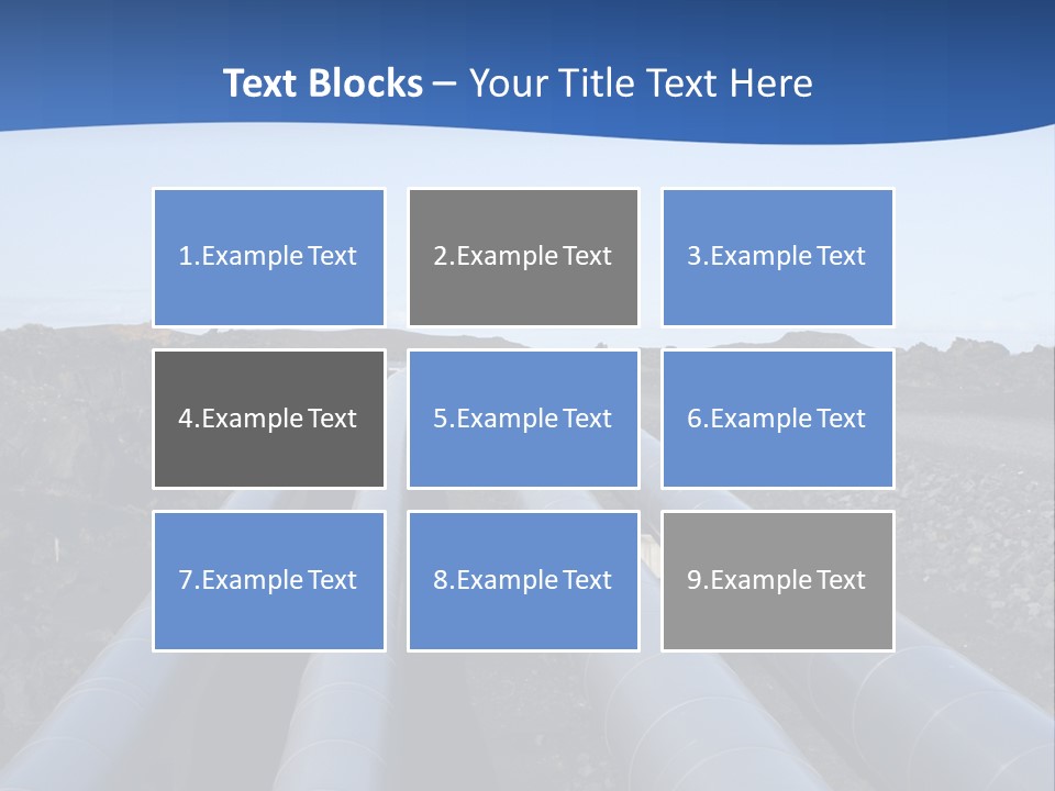 A Pipeline On The Side Of A Road With A Blue Sky In The Background PowerPoint Template