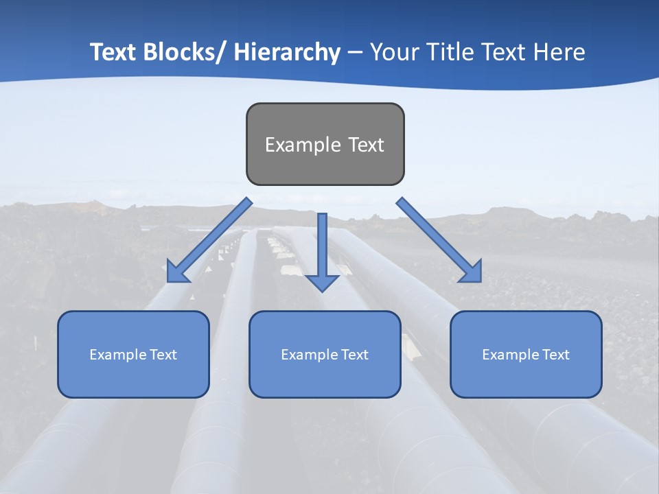 A Pipeline On The Side Of A Road With A Blue Sky In The Background PowerPoint Template