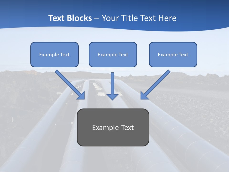 A Pipeline On The Side Of A Road With A Blue Sky In The Background PowerPoint Template