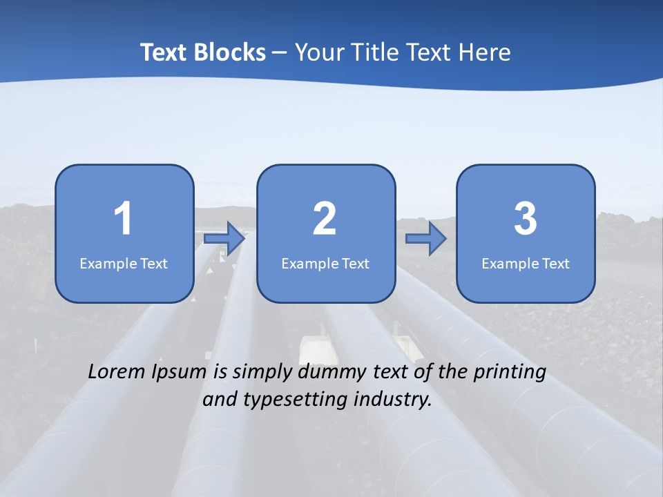 A Pipeline On The Side Of A Road With A Blue Sky In The Background PowerPoint Template