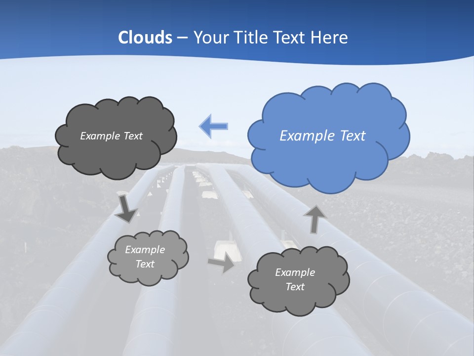 A Pipeline On The Side Of A Road With A Blue Sky In The Background PowerPoint Template