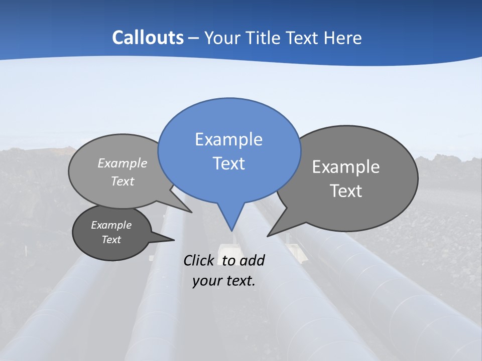 A Pipeline On The Side Of A Road With A Blue Sky In The Background PowerPoint Template