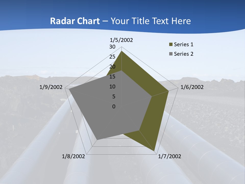 A Pipeline On The Side Of A Road With A Blue Sky In The Background PowerPoint Template