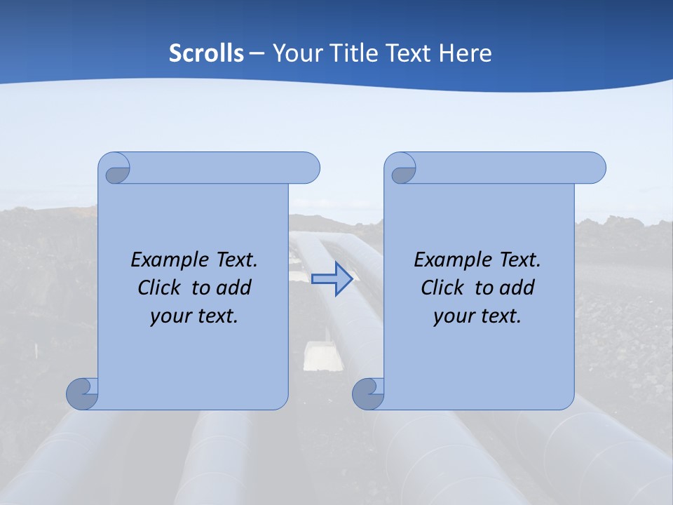 A Pipeline On The Side Of A Road With A Blue Sky In The Background PowerPoint Template