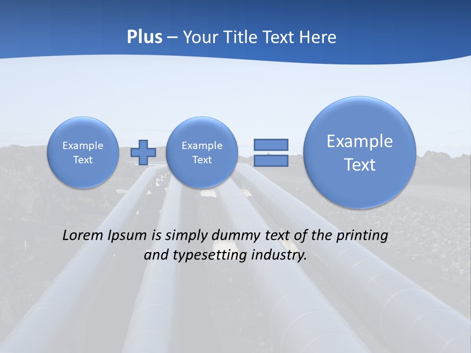 A Pipeline On The Side Of A Road With A Blue Sky In The Background PowerPoint Template