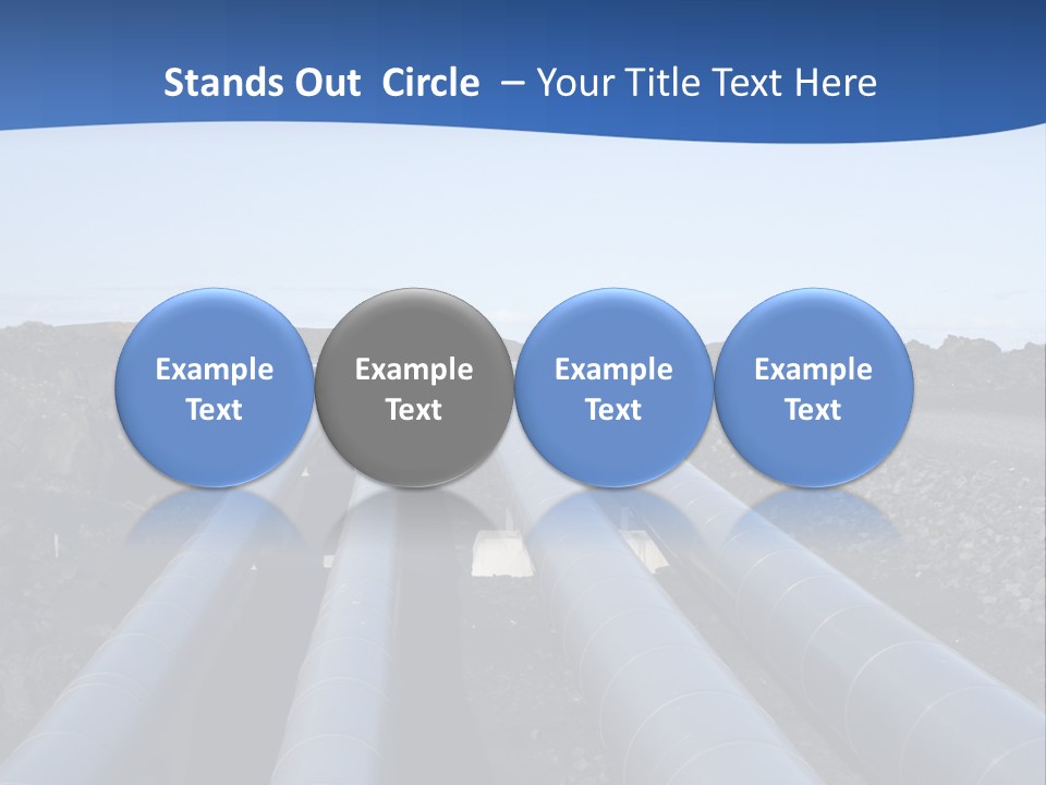 A Pipeline On The Side Of A Road With A Blue Sky In The Background PowerPoint Template