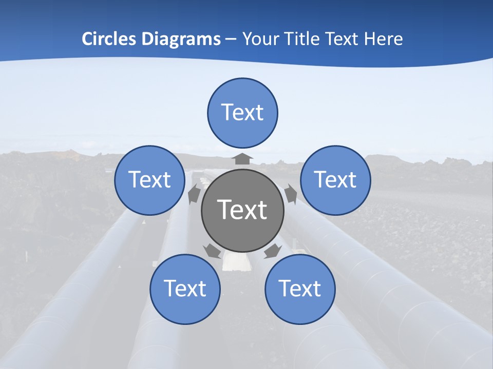 A Pipeline On The Side Of A Road With A Blue Sky In The Background PowerPoint Template