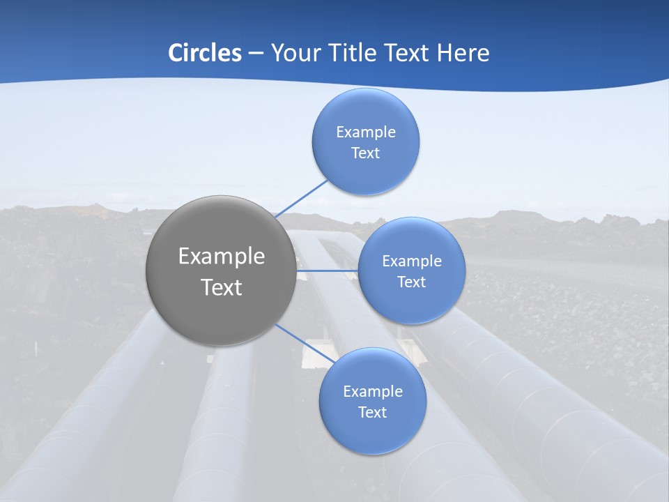A Pipeline On The Side Of A Road With A Blue Sky In The Background PowerPoint Template