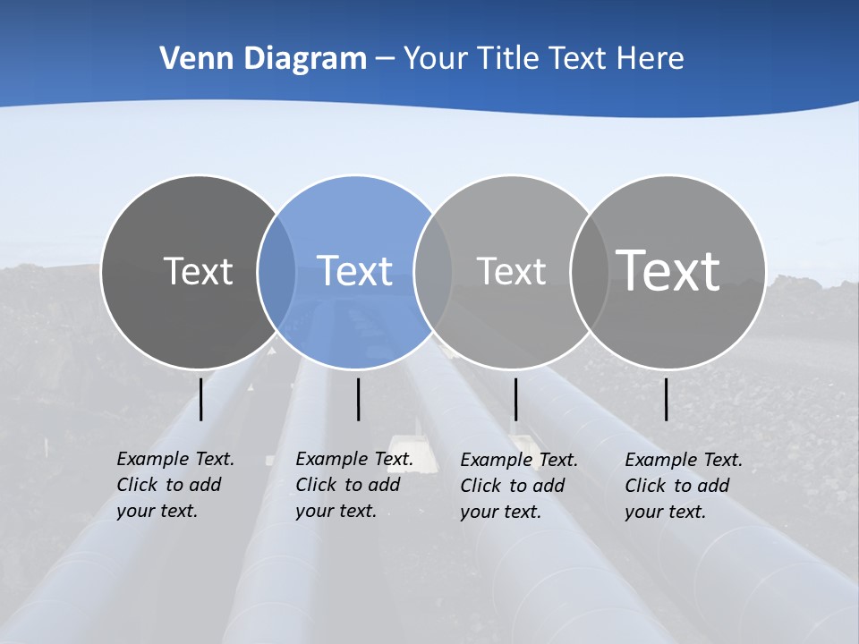 A Pipeline On The Side Of A Road With A Blue Sky In The Background PowerPoint Template