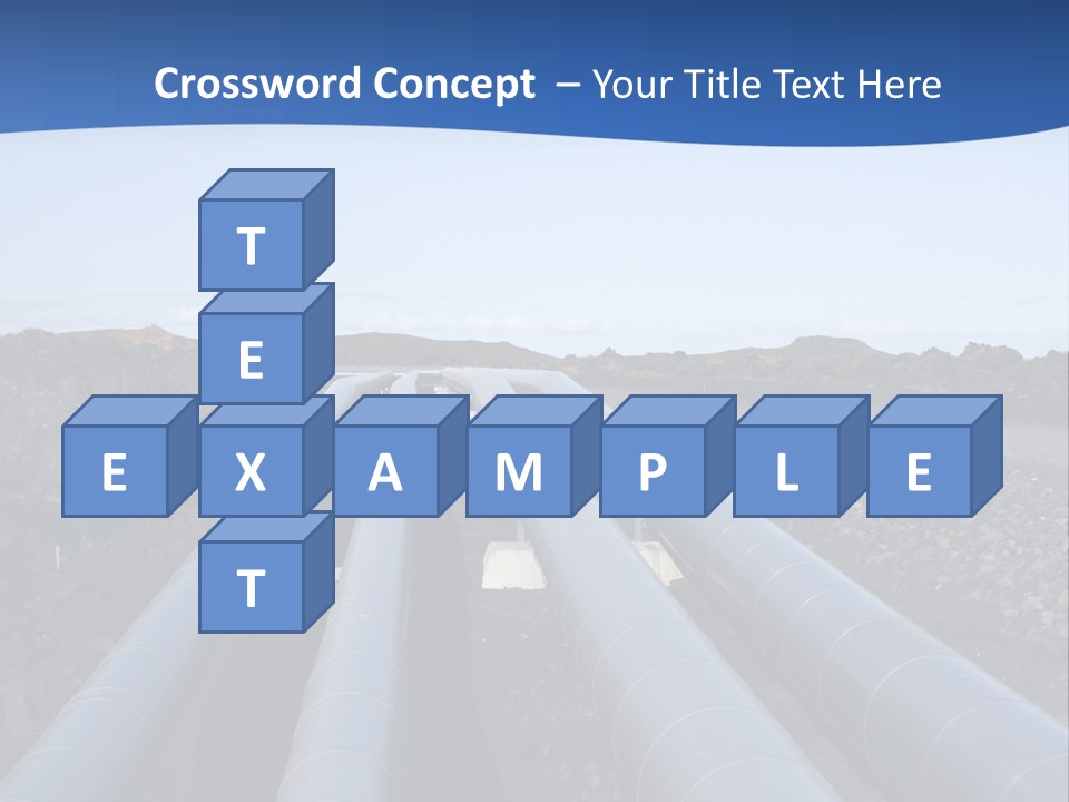 A Pipeline On The Side Of A Road With A Blue Sky In The Background PowerPoint Template