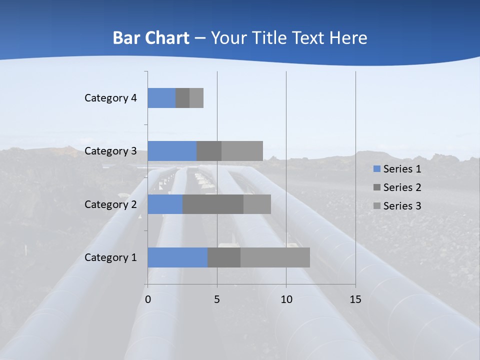 A Pipeline On The Side Of A Road With A Blue Sky In The Background PowerPoint Template