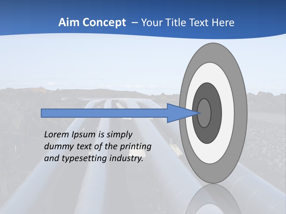 A Pipeline On The Side Of A Road With A Blue Sky In The Background PowerPoint Template