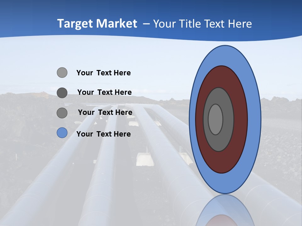 A Pipeline On The Side Of A Road With A Blue Sky In The Background PowerPoint Template