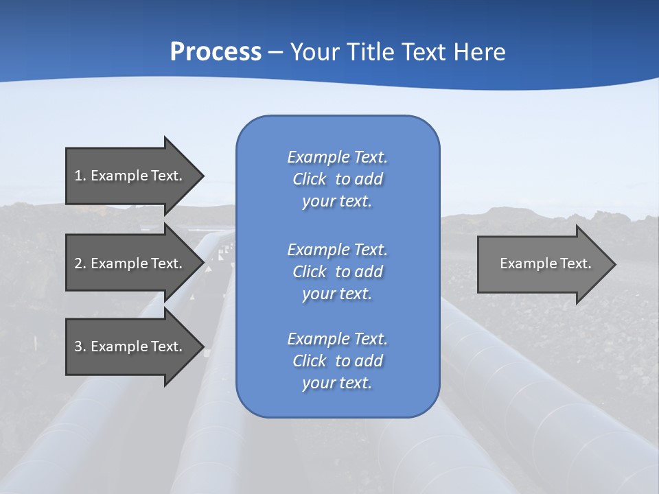 A Pipeline On The Side Of A Road With A Blue Sky In The Background PowerPoint Template