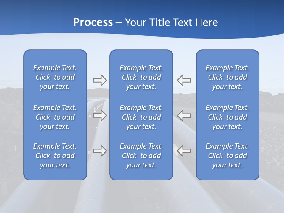A Pipeline On The Side Of A Road With A Blue Sky In The Background PowerPoint Template