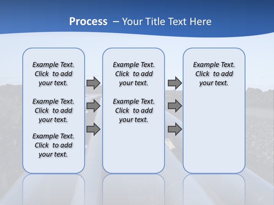 A Pipeline On The Side Of A Road With A Blue Sky In The Background PowerPoint Template