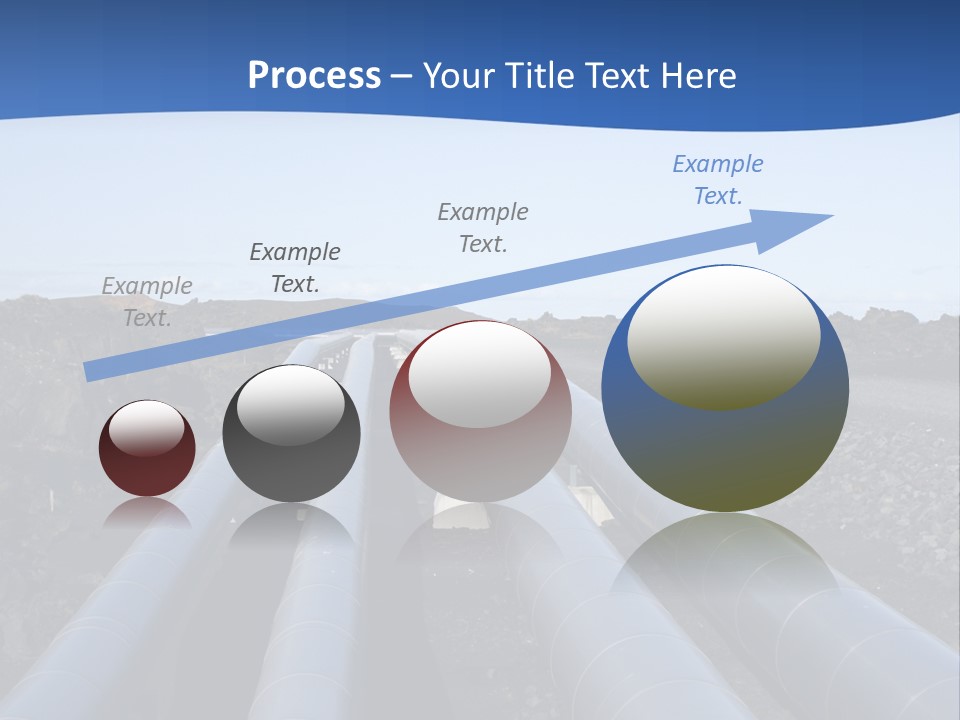 A Pipeline On The Side Of A Road With A Blue Sky In The Background PowerPoint Template