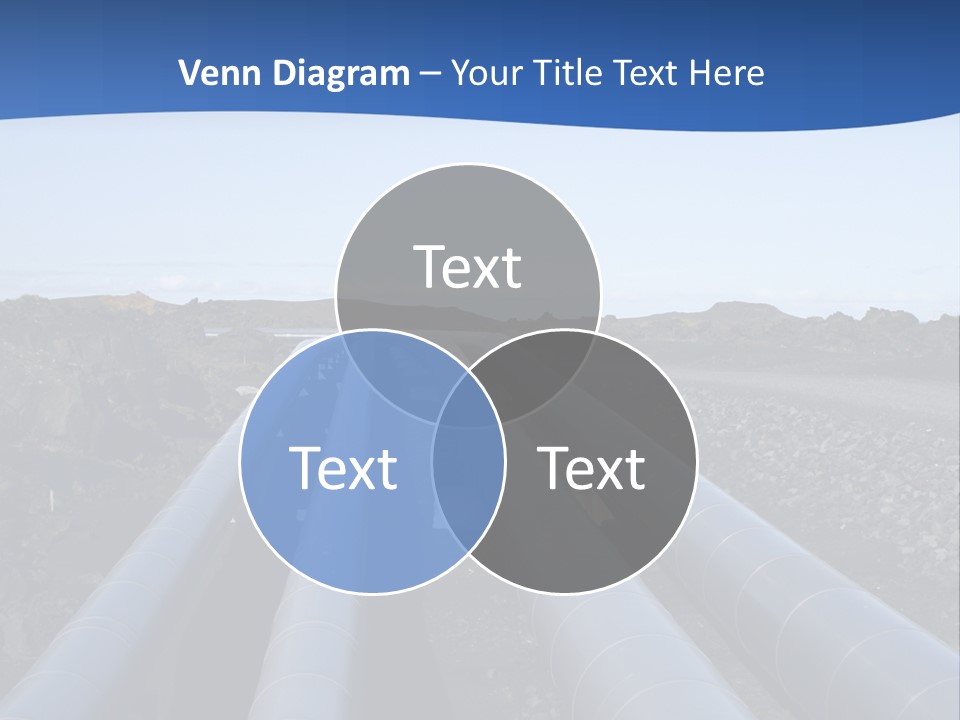 A Pipeline On The Side Of A Road With A Blue Sky In The Background PowerPoint Template