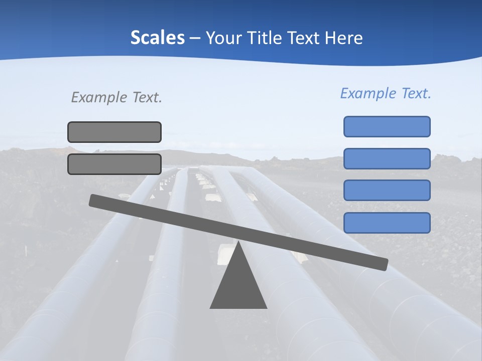 A Pipeline On The Side Of A Road With A Blue Sky In The Background PowerPoint Template
