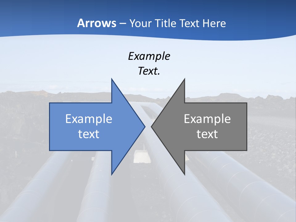 A Pipeline On The Side Of A Road With A Blue Sky In The Background PowerPoint Template