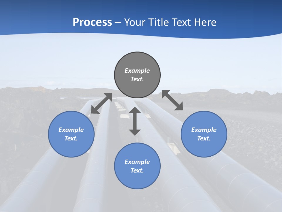 A Pipeline On The Side Of A Road With A Blue Sky In The Background PowerPoint Template