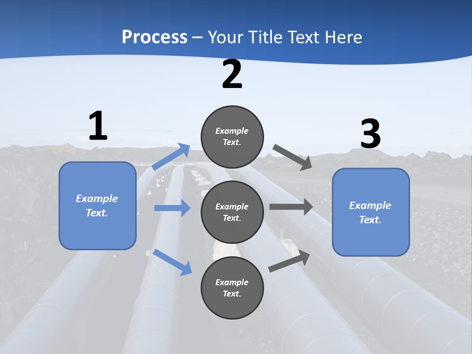 A Pipeline On The Side Of A Road With A Blue Sky In The Background PowerPoint Template