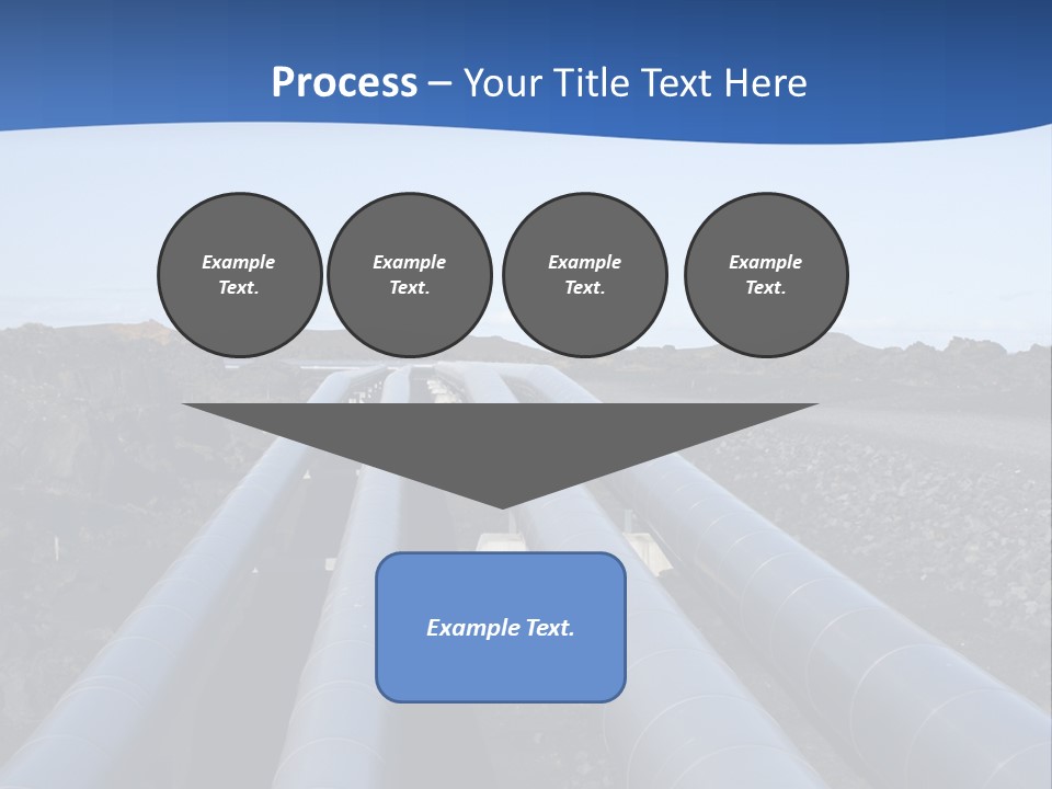 A Pipeline On The Side Of A Road With A Blue Sky In The Background PowerPoint Template