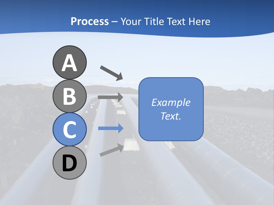 A Pipeline On The Side Of A Road With A Blue Sky In The Background PowerPoint Template