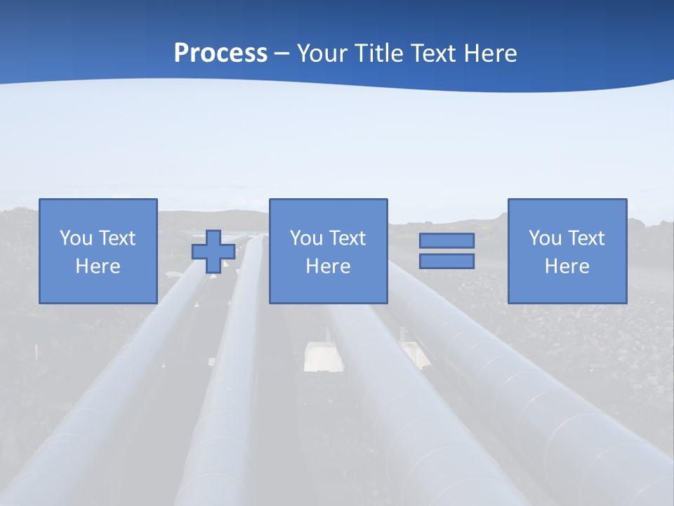 A Pipeline On The Side Of A Road With A Blue Sky In The Background PowerPoint Template