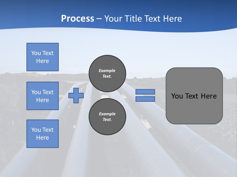 A Pipeline On The Side Of A Road With A Blue Sky In The Background PowerPoint Template