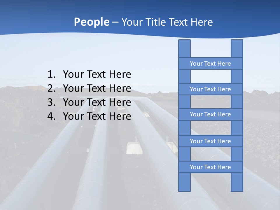 A Pipeline On The Side Of A Road With A Blue Sky In The Background PowerPoint Template