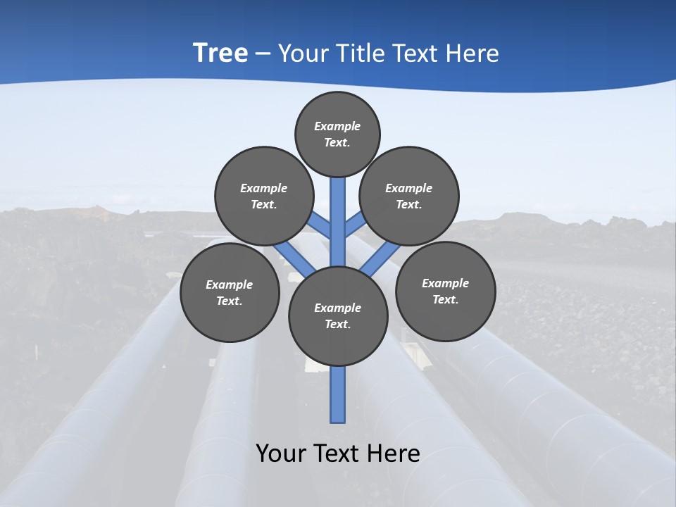 A Pipeline On The Side Of A Road With A Blue Sky In The Background PowerPoint Template