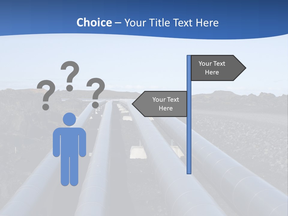A Pipeline On The Side Of A Road With A Blue Sky In The Background PowerPoint Template