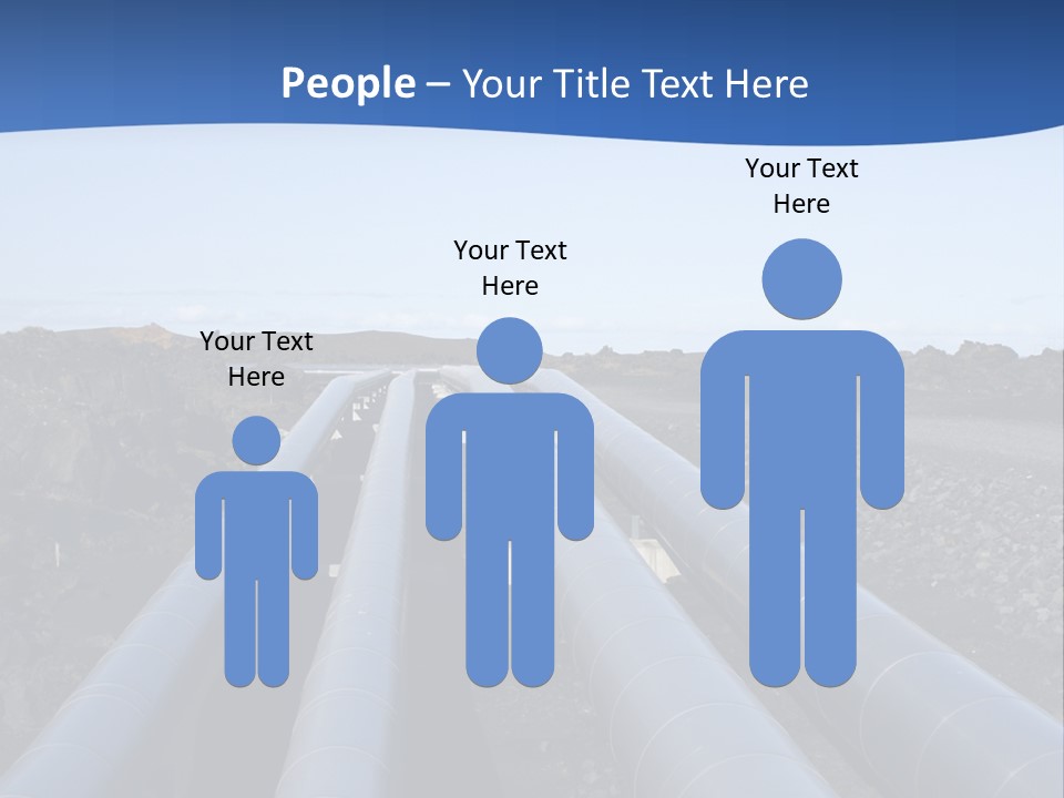 A Pipeline On The Side Of A Road With A Blue Sky In The Background PowerPoint Template