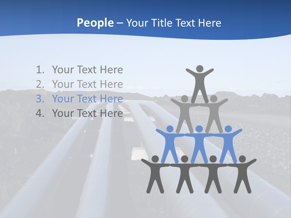 A Pipeline On The Side Of A Road With A Blue Sky In The Background PowerPoint Template