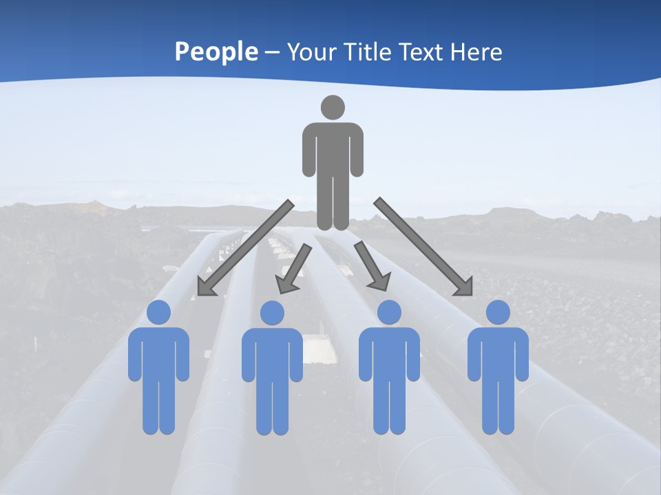 A Pipeline On The Side Of A Road With A Blue Sky In The Background PowerPoint Template