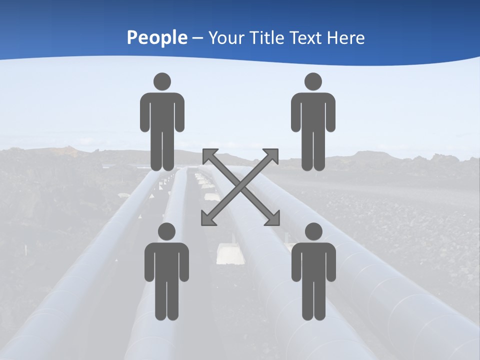 A Pipeline On The Side Of A Road With A Blue Sky In The Background PowerPoint Template