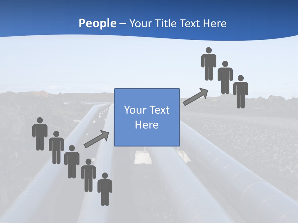 A Pipeline On The Side Of A Road With A Blue Sky In The Background PowerPoint Template