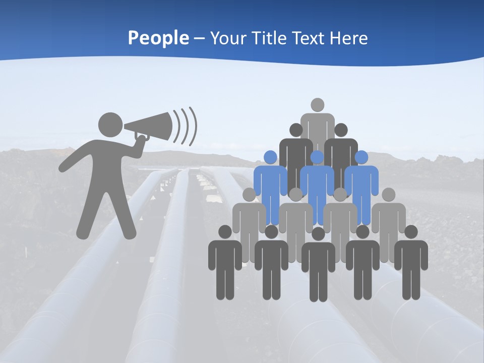 A Pipeline On The Side Of A Road With A Blue Sky In The Background PowerPoint Template