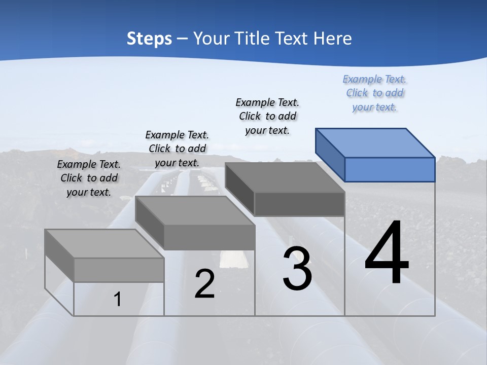 A Pipeline On The Side Of A Road With A Blue Sky In The Background PowerPoint Template