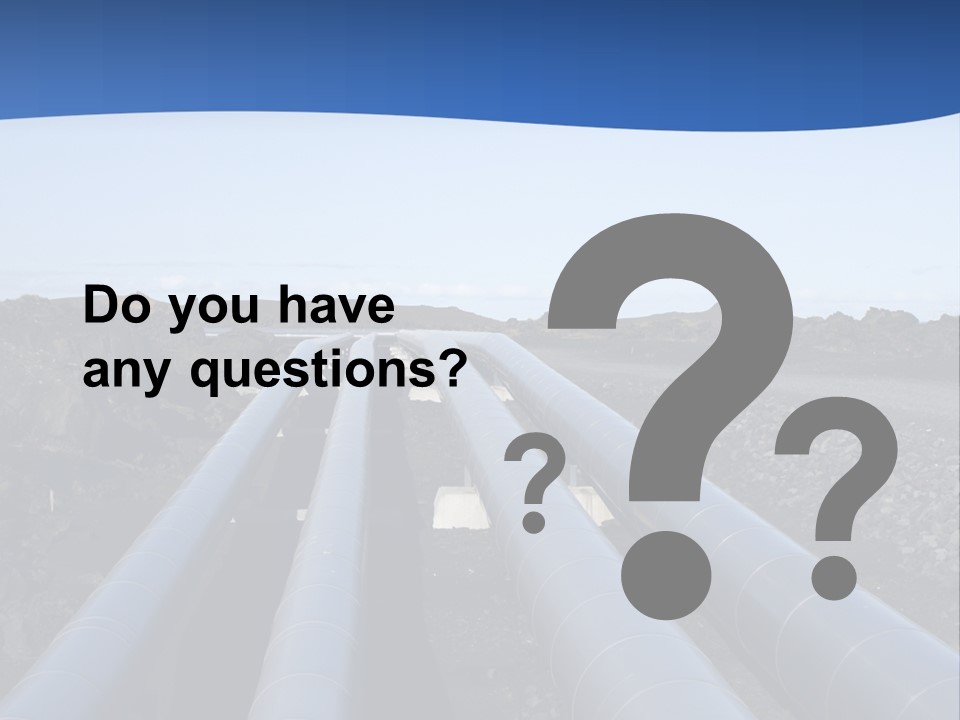 A Pipeline On The Side Of A Road With A Blue Sky In The Background PowerPoint Template