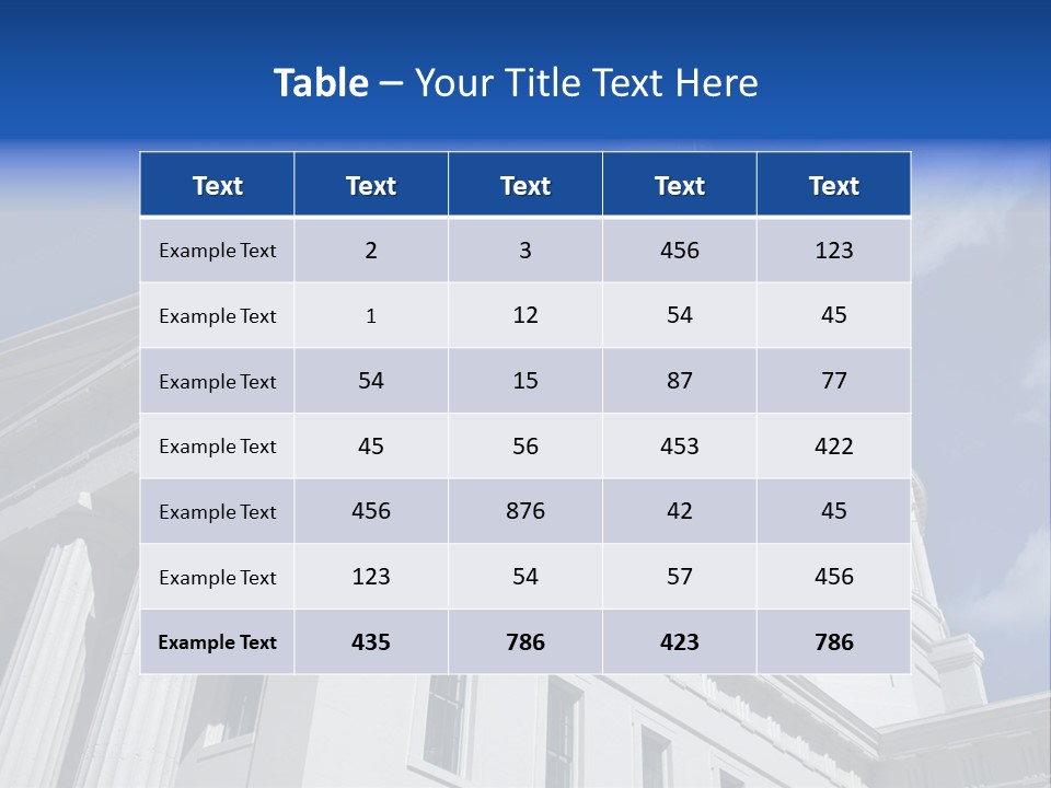 A White Building With A Green Dome Under A Blue Sky PowerPoint Template